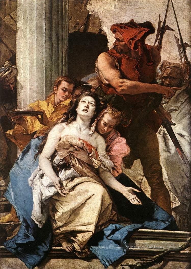 Le Martyre de Sainte Agathe Giovanni Battista Tiepolo Peintures à l'huile